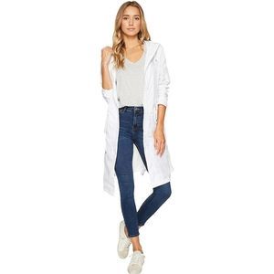 MEMBERS ONLY xs white windbreaker trench parachute parka long coat jacket